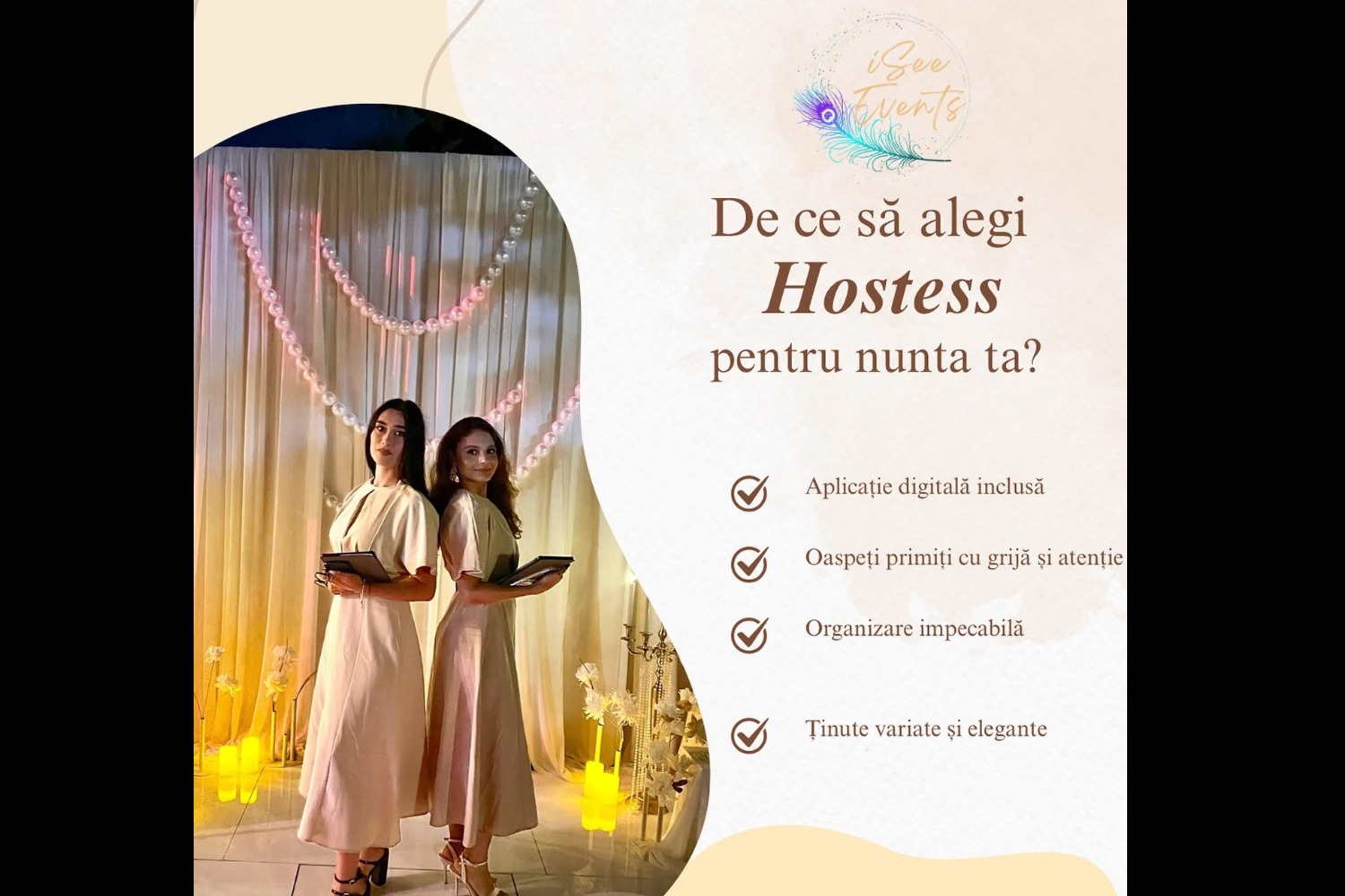 Hostess iSee Events - cu aplicație digitală pentru întâmpinarea invitaților alte-servicii iasi