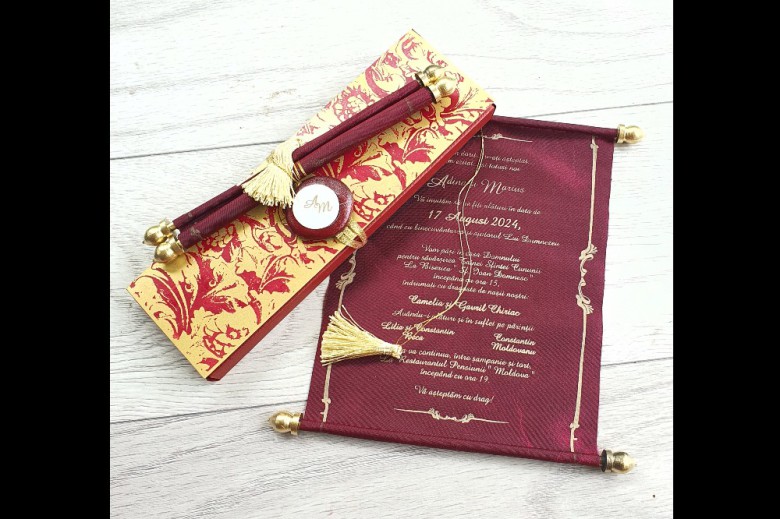 Scroll wedding invitations